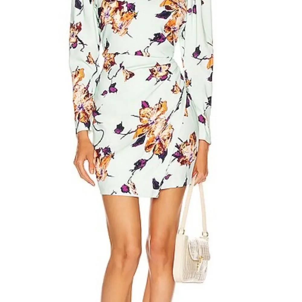 A.L.C. Jane Draped Floral Dress Floral Print Mini Dress Size: S